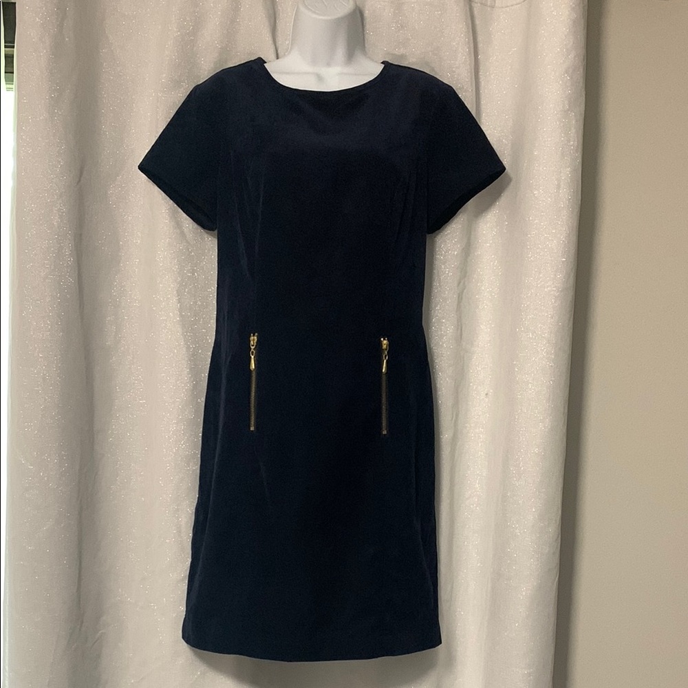 Sharagano navy blue dress EUC